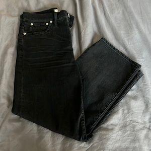 Madewell slim wide leg crop jeans